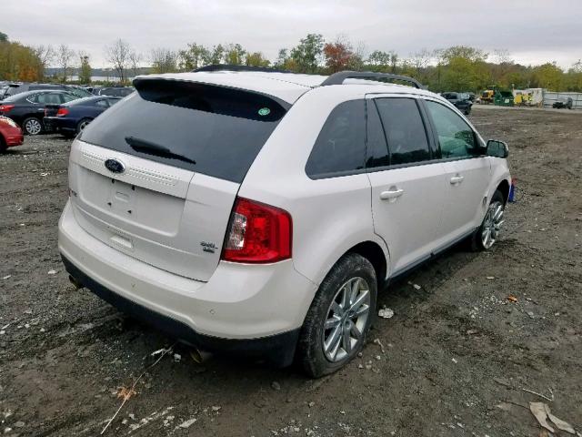 2FMDK4JC2DBA47073 - 2013 FORD EDGE SEL WHITE photo 4