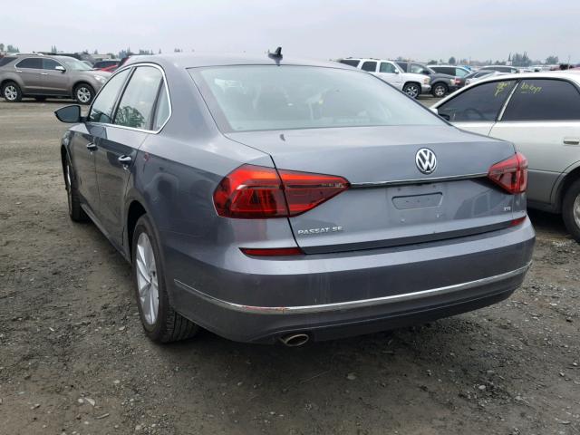 1VWBA7A32JC000750 - 2018 VOLKSWAGEN PASSAT SE GRAY photo 3