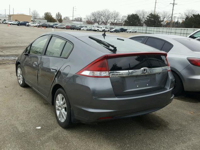 JHMZE2H79DS001145 - 2013 HONDA INSIGHT EX CHARCOAL photo 3