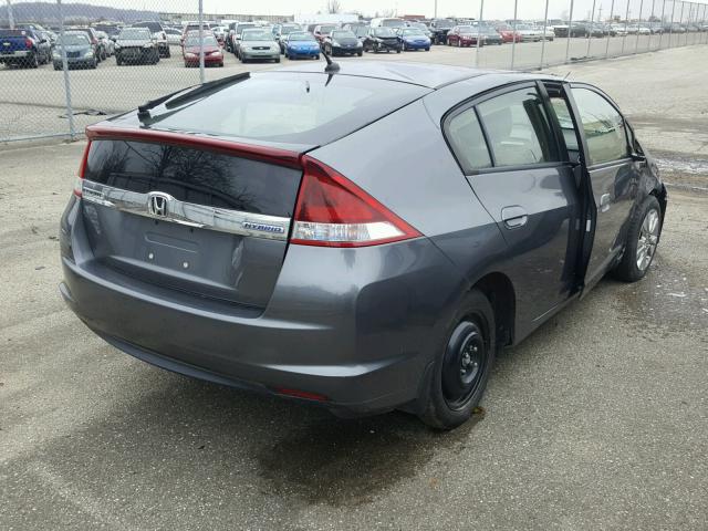 JHMZE2H79DS001145 - 2013 HONDA INSIGHT EX CHARCOAL photo 4