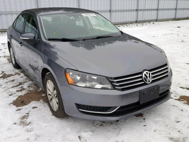 1VWAH7A36DC046111 - 2013 VOLKSWAGEN PASSAT S GRAY photo 1