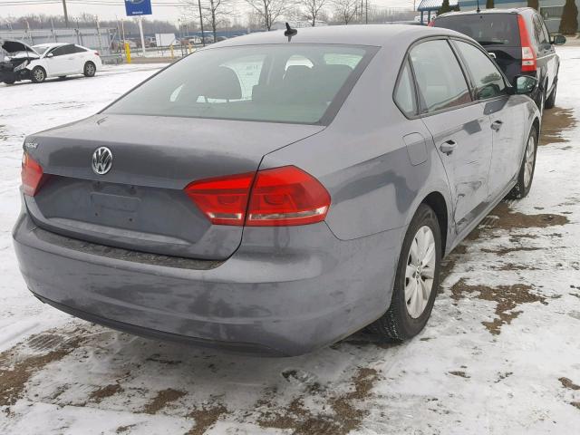 1VWAH7A36DC046111 - 2013 VOLKSWAGEN PASSAT S GRAY photo 4