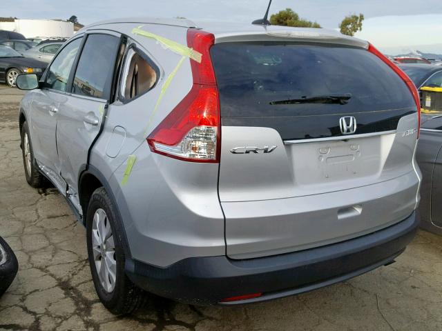 2HKRM4H70DH663193 - 2013 HONDA CR-V EXL SILVER photo 3