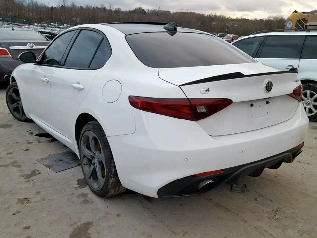 ZARFAEDN0H7537292 - 2017 ALFA ROMEO GIULIA Q4 WHITE photo 3