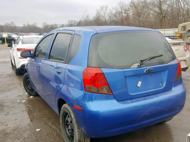 KL1TD66686B682596 - 2006 CHEVROLET AVEO BASE Көк фото 3