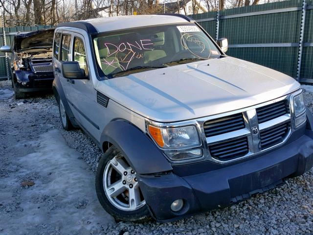 1D8GU28K87W503756 - 2007 DODGE NITRO SXT SILVER photo 1