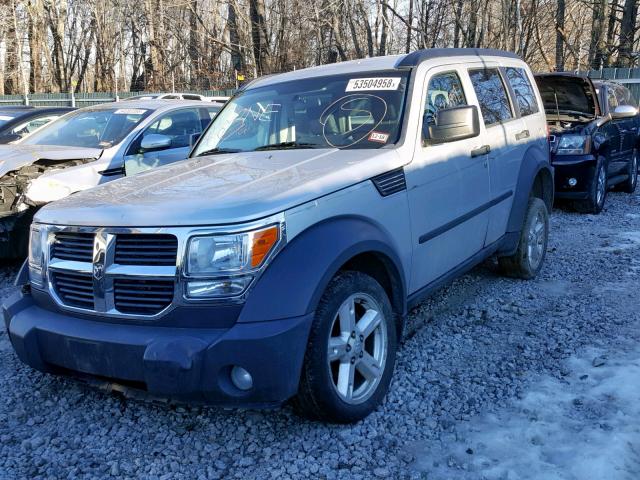 1D8GU28K87W503756 - 2007 DODGE NITRO SXT SILVER photo 2