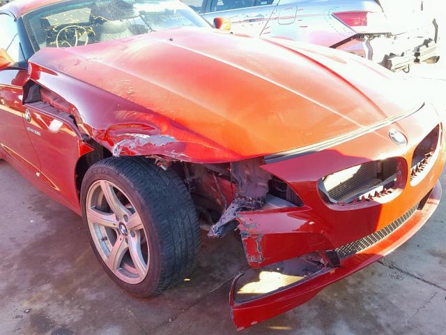 WBALL5C52DJ104480 - 2013 BMW Z4 SDRIVE2 RED photo 9