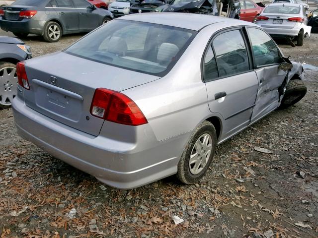 2HGES16375H566183 - 2005 HONDA CIVIC DX V SILVER photo 4