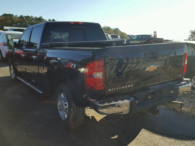 1GCHC23618F109081 - 2008 CHEVROLET SILVERADO BLACK photo 3