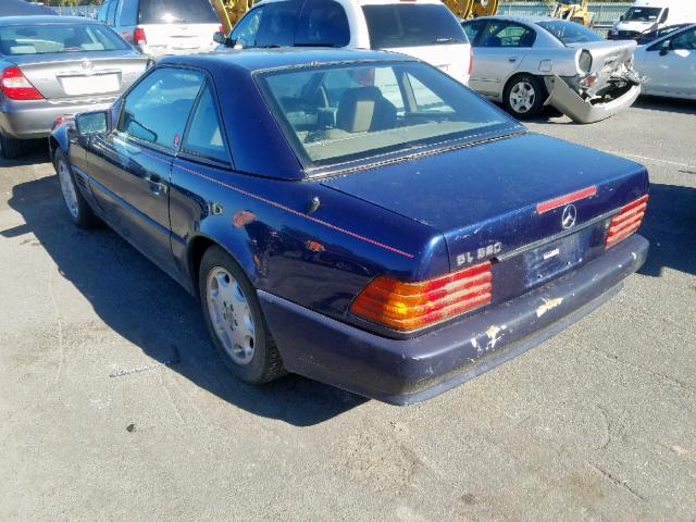 WDBFA63E5SF109182 - 1995 MERCEDES-BENZ SL 320 BLUE photo 3