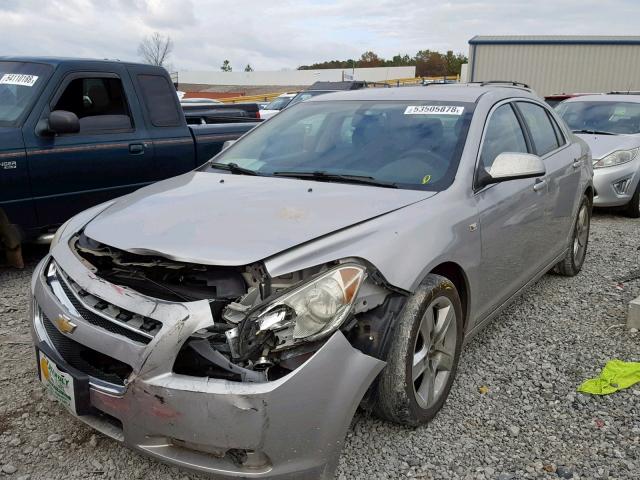 1G1ZH57B98F184960 - 2008 CHEVROLET MALIBU 1LT SILVER photo 2
