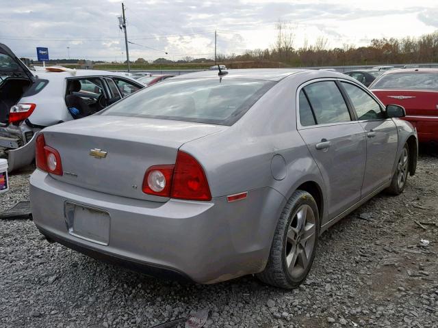 1G1ZH57B98F184960 - 2008 CHEVROLET MALIBU 1LT SILVER photo 4