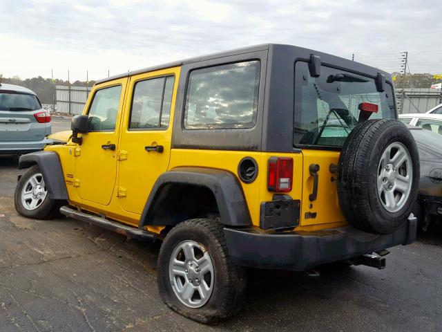 1C4BJWKG1FL652099 - 2015 JEEP WRANGLER U YELLOW photo 3