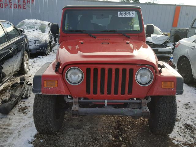 1J4FA69S63P323926 - 2003 JEEP WRANGLER / RED photo 9