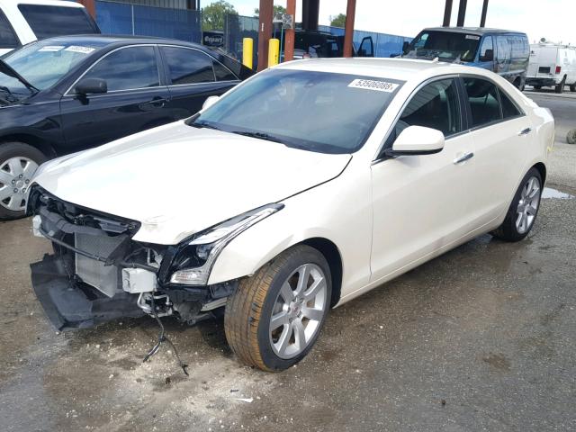 1G6AA5RA8E0160972 - 2014 CADILLAC ATS WHITE photo 2