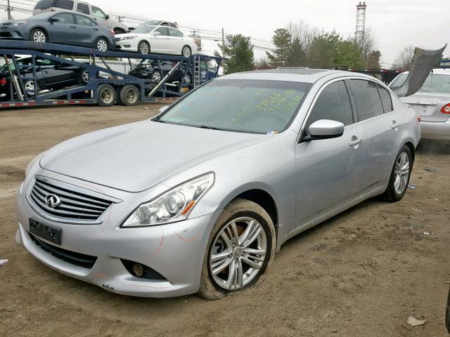 JN1CV6ARXBM350510 - 2011 INFINITI G37 SILVER photo 2