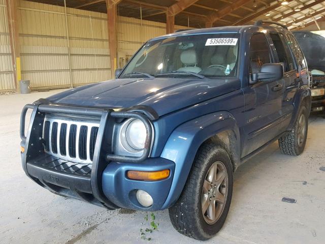 1J4GL58KX3W614963 - 2003 JEEP LIBERTY LI BLUE photo 2