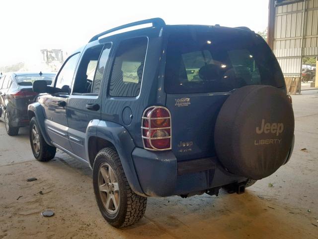 1J4GL58KX3W614963 - 2003 JEEP LIBERTY LI BLUE photo 3