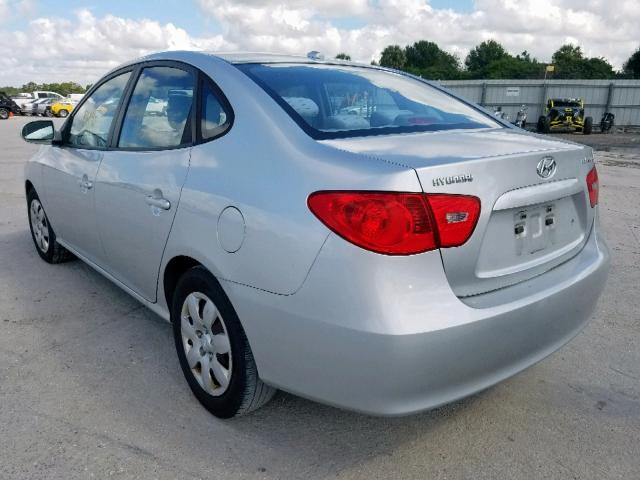 KMHDU46D58U560989 - 2008 HYUNDAI ELANTRA GL SILVER photo 3