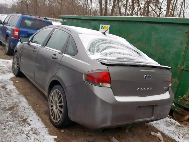 1FAHP3GN9AW235745 - 2010 FORD FOCUS SES GRAY photo 3