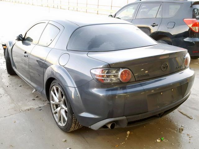 JM1FE173080215729 - 2008 MAZDA RX8 GRAY photo 3