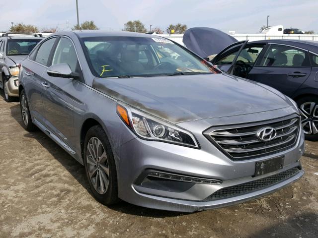 5NPE34AFXFH057874 - 2015 HYUNDAI SONATA SPO SILVER photo 1