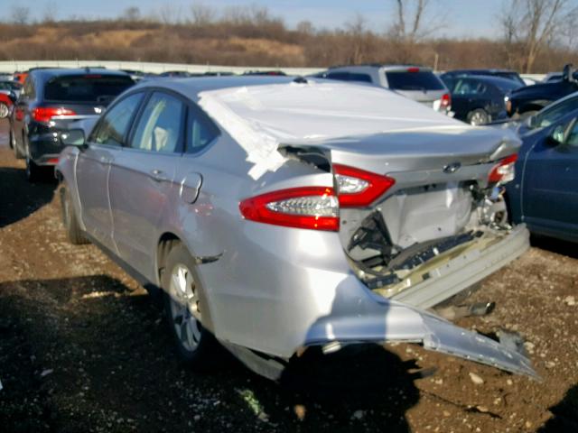 3FA6P0G77GR276586 - 2016 FORD FUSION S SILVER photo 3