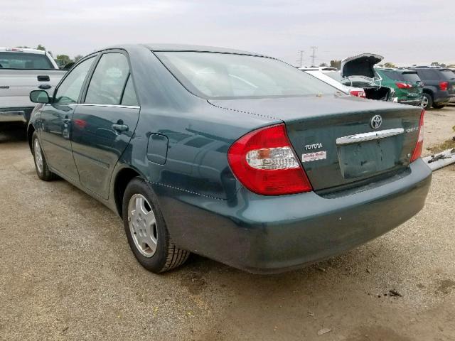 4T1BF32K72U518654 - 2002 TOYOTA CAMRY LE GREEN photo 3