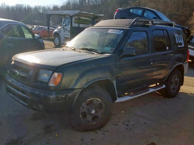 5N1ED28Y61C587056 - 2001 NISSAN XTERRA XE GREEN photo 2