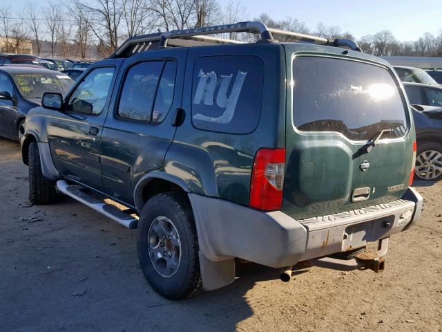 5N1ED28Y61C587056 - 2001 NISSAN XTERRA XE GREEN photo 3