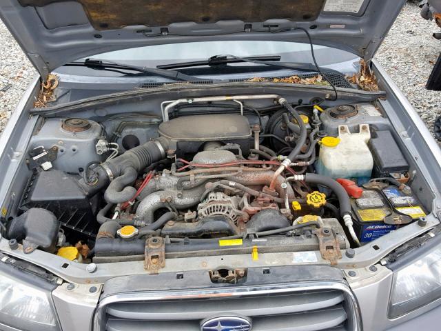 JF1SG63645H754864 - 2005 SUBARU FORESTER SILVER photo 7