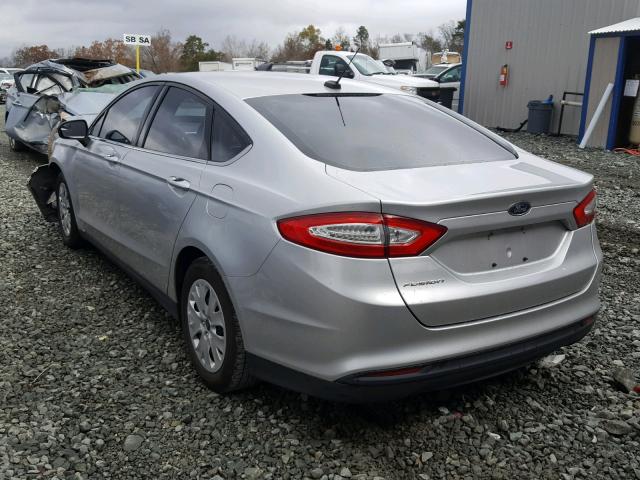 3FA6P0G71DR328273 - 2013 FORD FUSION S SILVER photo 3