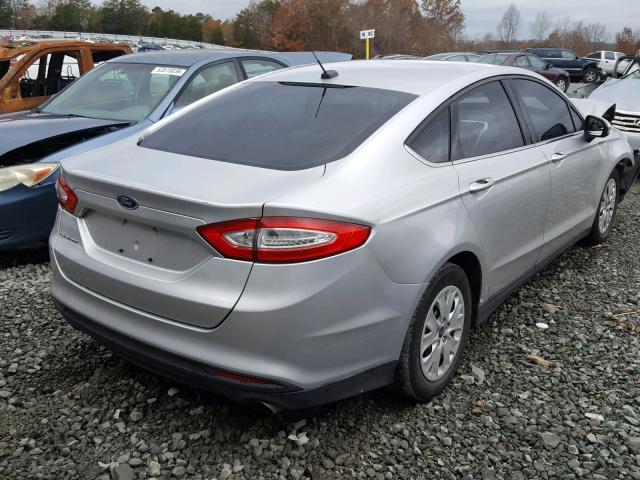 3FA6P0G71DR328273 - 2013 FORD FUSION S SILVER photo 4