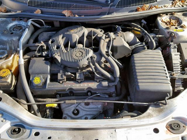 1C3EL56R52N351707 - 2002 CHRYSLER SEBRING LX SILVER photo 7