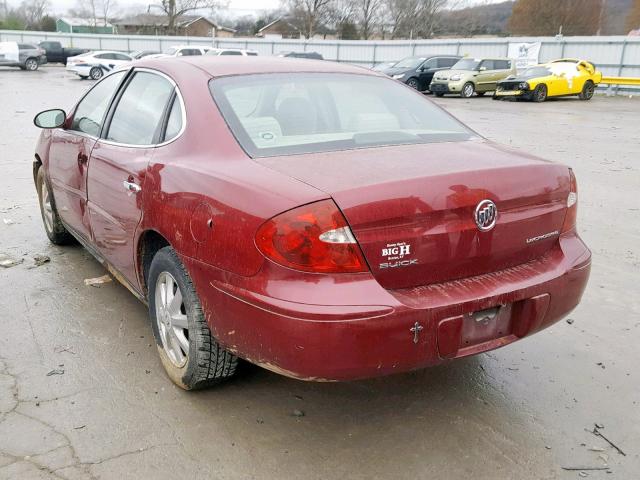 2G4WC532551343339 - 2005 BUICK LACROSSE C MAROON photo 3