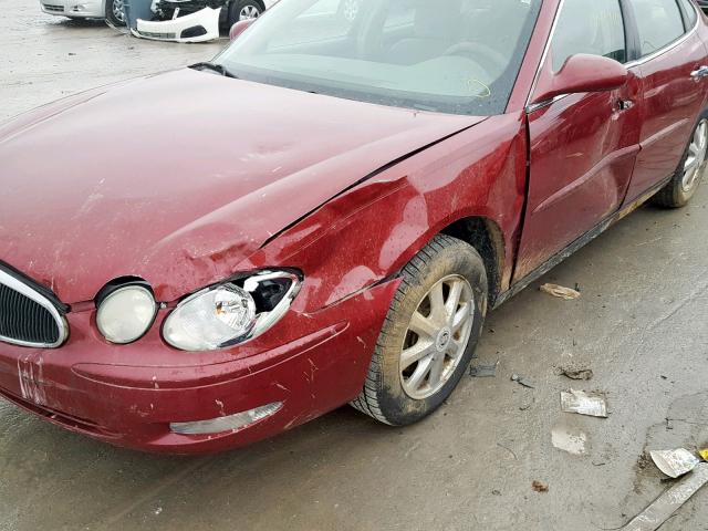 2G4WC532551343339 - 2005 BUICK LACROSSE C MAROON photo 9