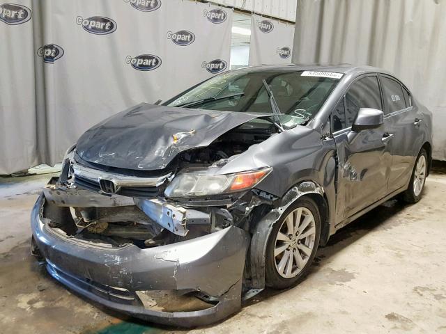 2HGFB2F96CH508674 - 2012 HONDA CIVIC EXL GRAY photo 2