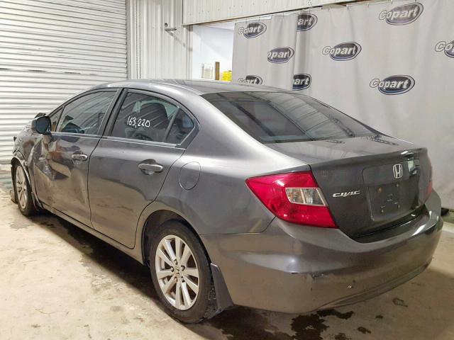 2HGFB2F96CH508674 - 2012 HONDA CIVIC EXL GRAY photo 3