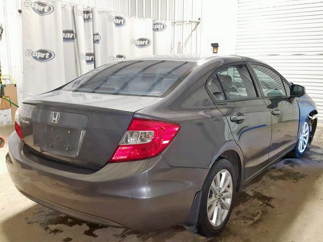 2HGFB2F96CH508674 - 2012 HONDA CIVIC EXL GRAY photo 4