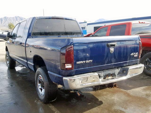 3D7KS29A48G160566 - 2008 DODGE RAM 2500 BLUE photo 3