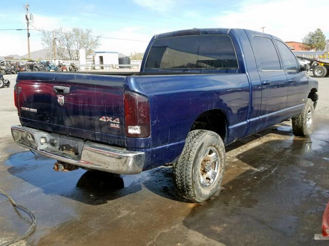 3D7KS29A48G160566 - 2008 DODGE RAM 2500 BLUE photo 4