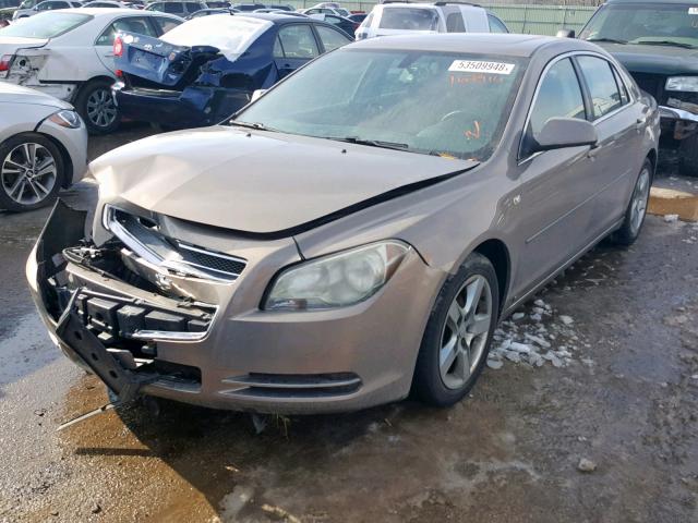 1G1ZH57B68F183393 - 2008 CHEVROLET MALIBU 1LT GOLD photo 2