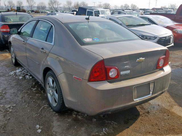 1G1ZH57B68F183393 - 2008 CHEVROLET MALIBU 1LT GOLD photo 3