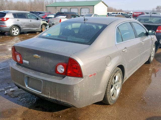 1G1ZH57B68F183393 - 2008 CHEVROLET MALIBU 1LT GOLD photo 4