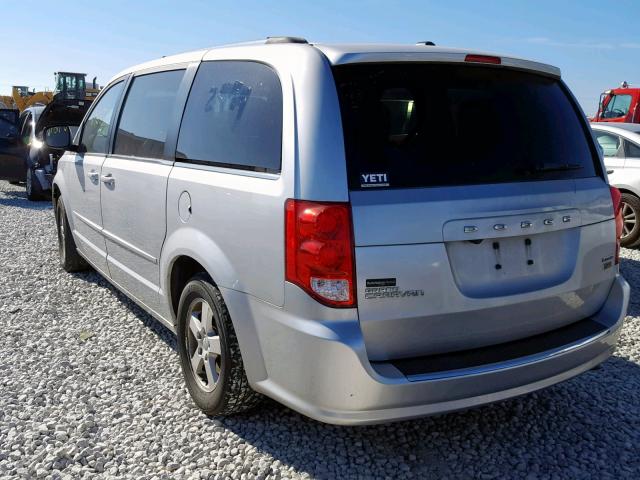 2D4RN5DG8BR660554 - 2011 DODGE CARAVAN SILVER photo 3