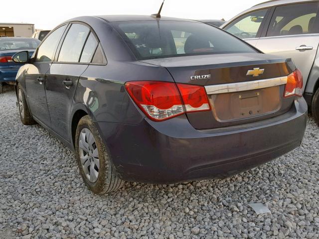 1G1PA5SH3E7229422 - 2014 CHEVROLET CRUZE LS GRAY photo 3