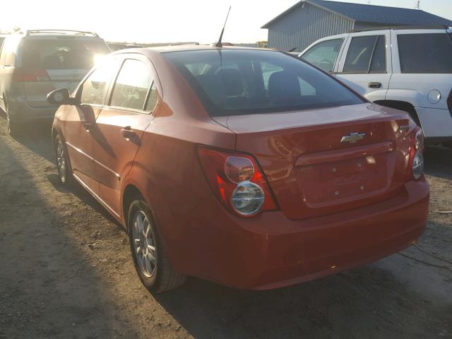 1G1JA5SH6C4122997 - 2012 CHEVROLET SONIC LS 橙色 照片 3