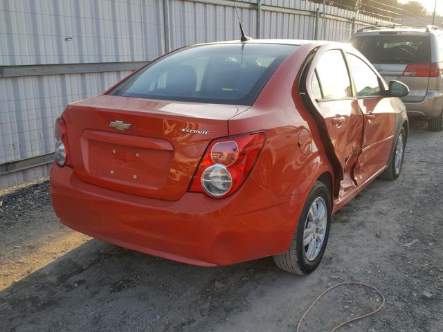 1G1JA5SH6C4122997 - 2012 CHEVROLET SONIC LS 橙色 照片 4