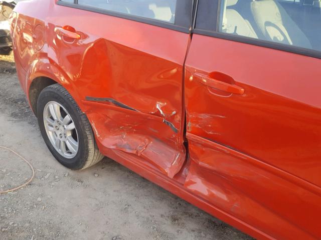 1G1JA5SH6C4122997 - 2012 CHEVROLET SONIC LS 橙色 照片 9